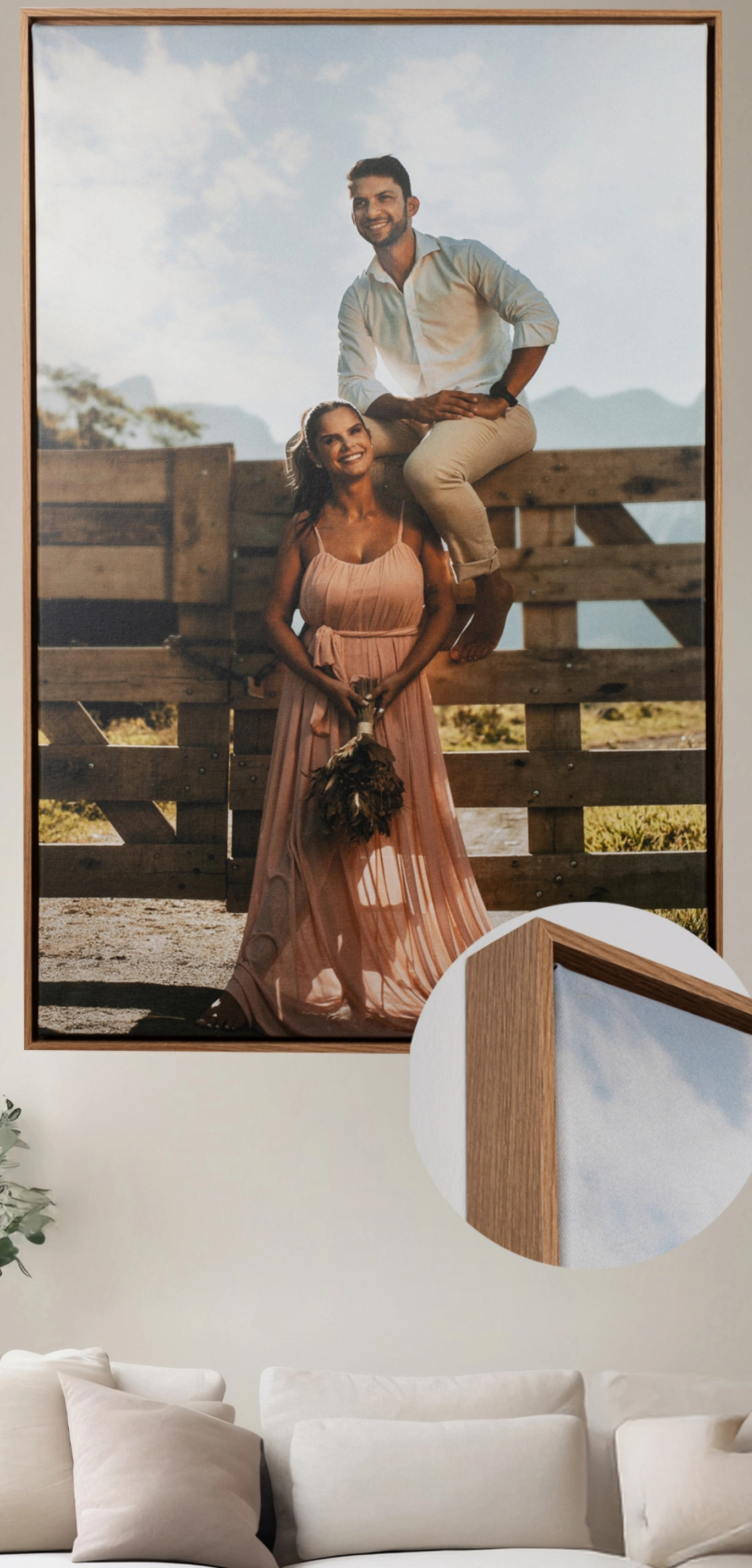 Canvas Moldura Premium — imagem ilustrativa de fabricante
